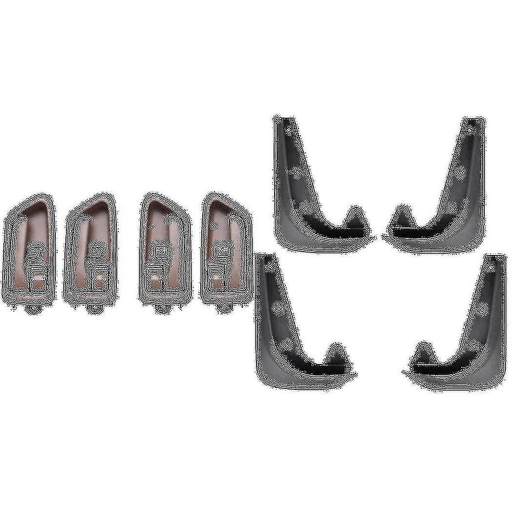 2 Set Car Accessories: 1 Set Inside Door Handle Left Right & 1 Set Car Mud Flaps Splash Guards Mudg
