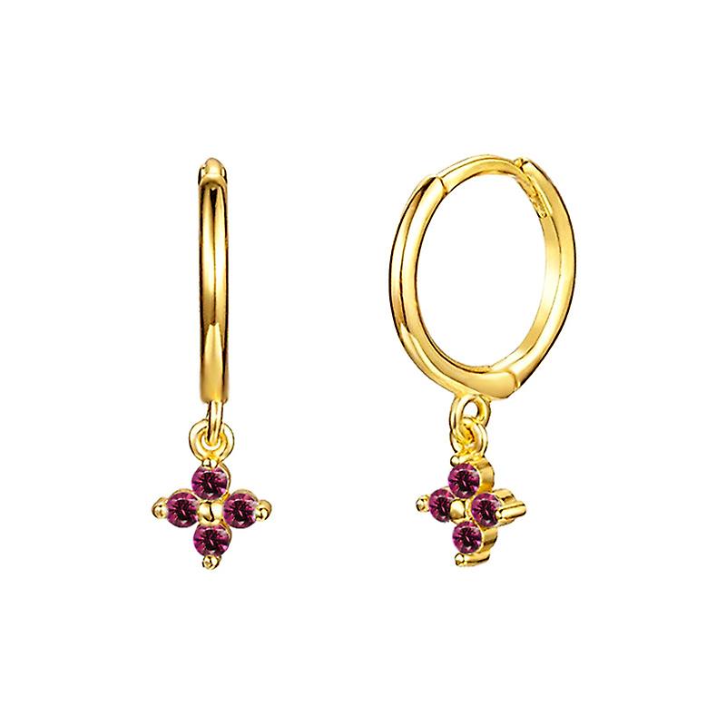 S925 Silver Needle Flower Earrings