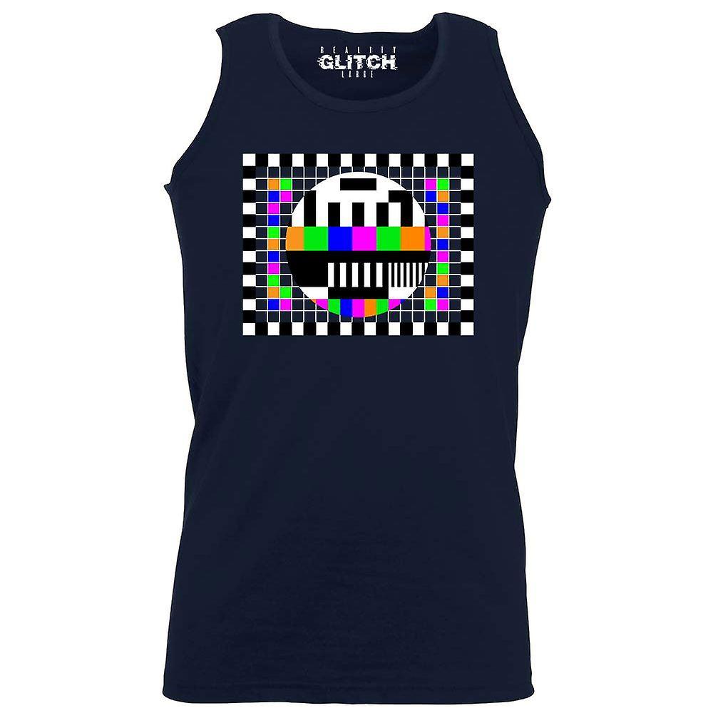 Reality Glitch Tv Error Test Card Colours Mens Vest