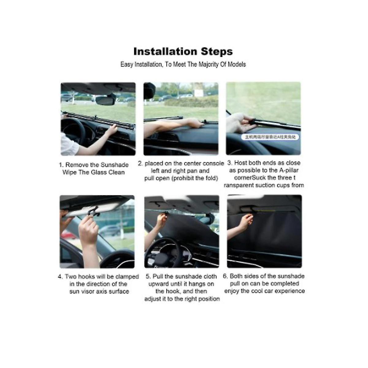 Suv Car Sunshade Automatic Retractable Curtains To Protect And Insulate The Front Windshield Sunsha
