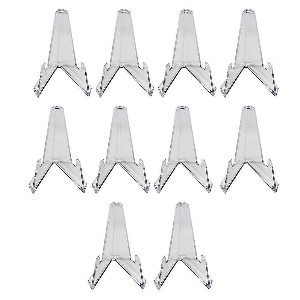 10pcs Coin Display Easel Plastic Clear Collection Equipment Supplies Display Rack Coins Stand For Pi