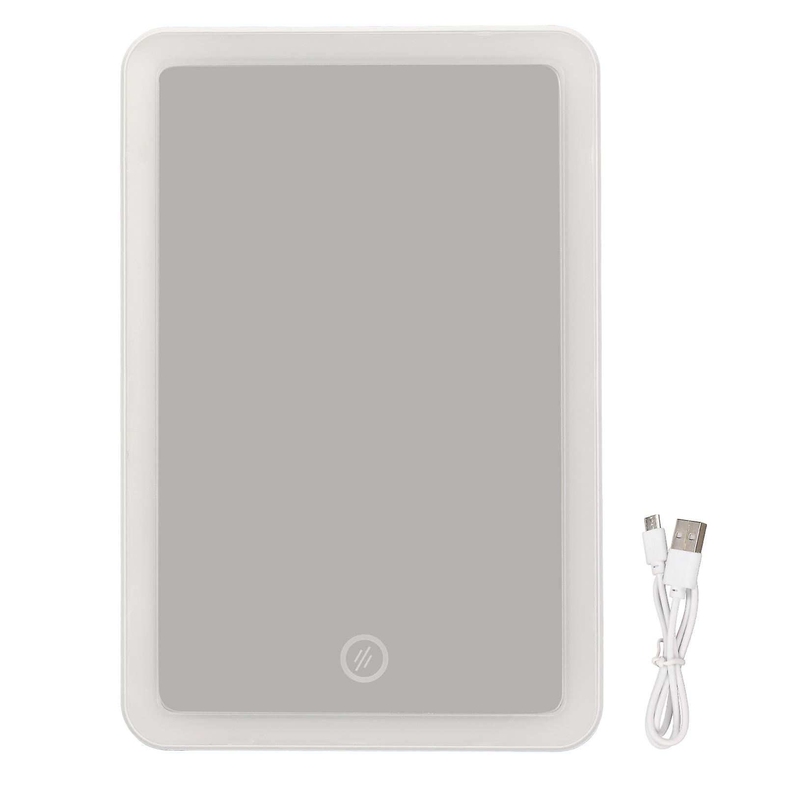 LED Makeup Mirror Stepless Dimming 180 Degrees Rotation Touch Switch USB Rechargeable Lighted Mirror