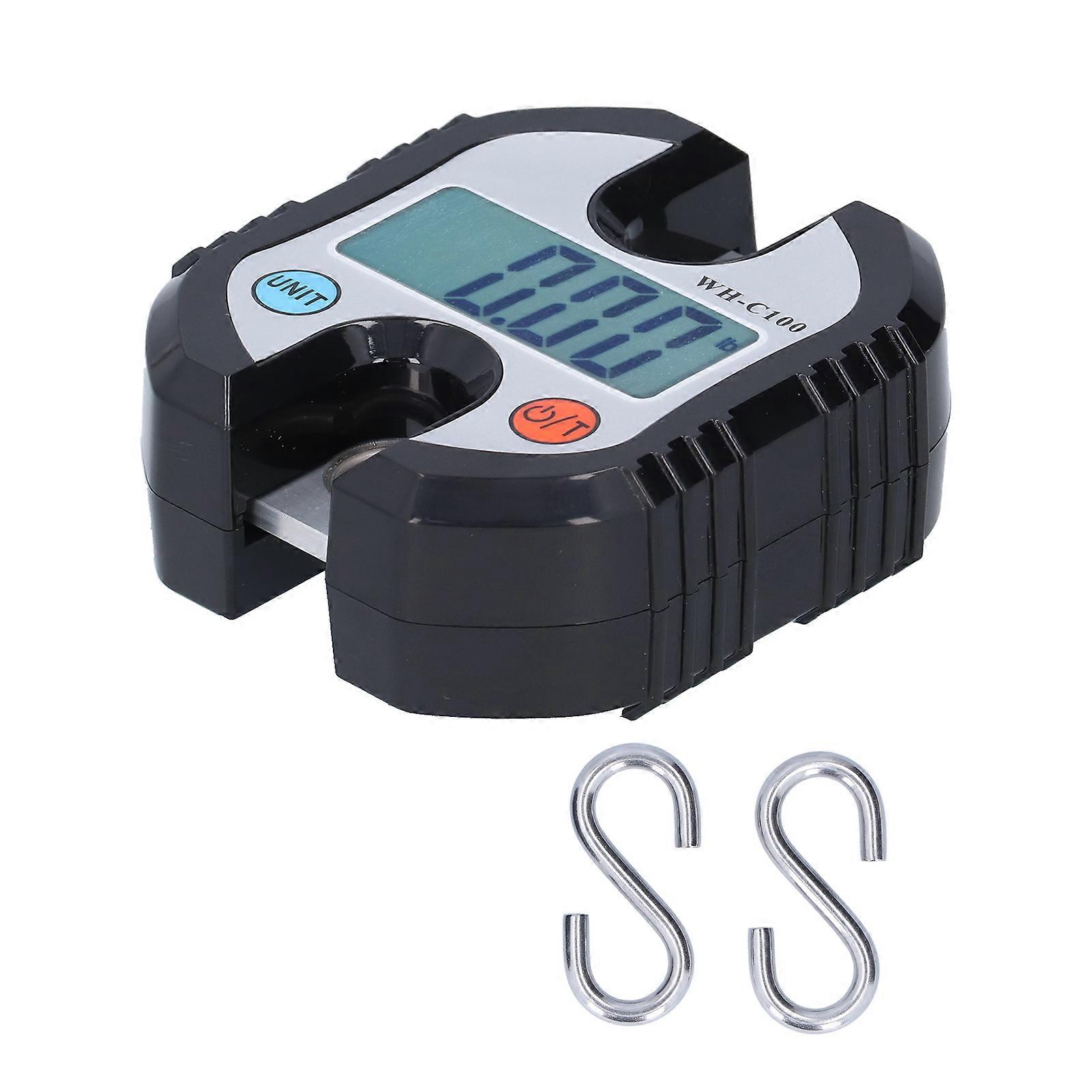 Mini Crane Scale Weighing Hook Hanging Tool with Double Accuracy Display 150kg C100Black