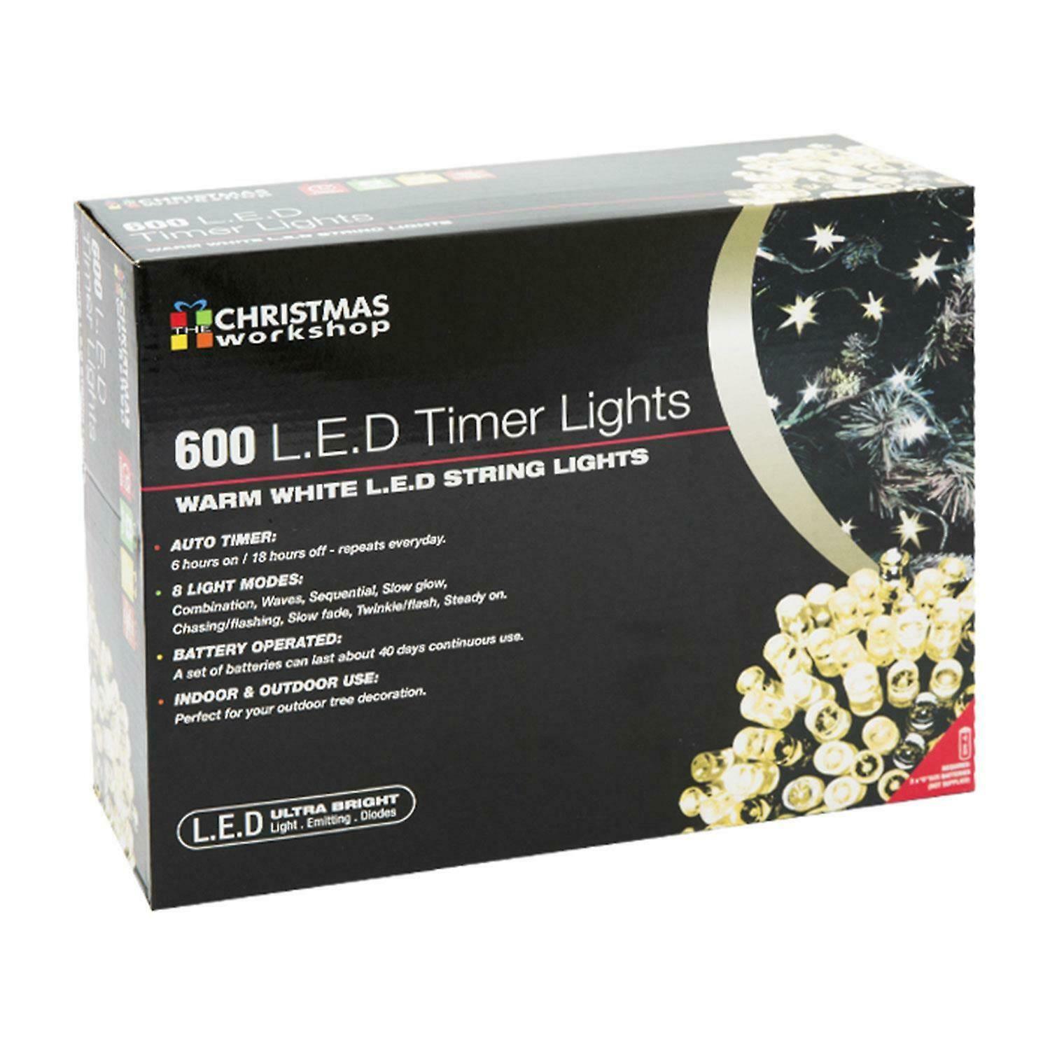 600 LED Christmas Tree Lights Multi-Coloured Outdoor