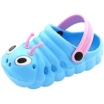 Veeki Baby Sandals  Boys Girls Sandals Cute Caterpillar Slip On Lightweight Kids Beach Slipper -----  Blue Size 24