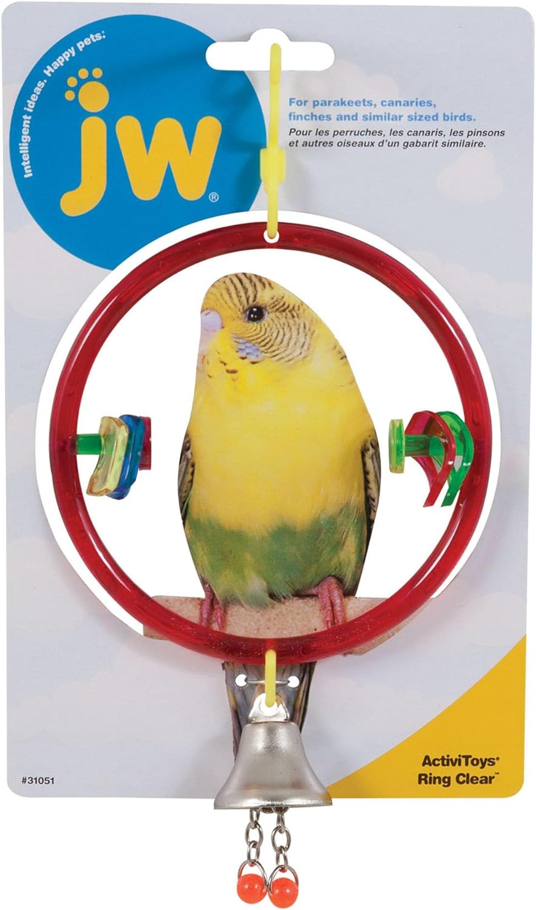 JW Bird Toy Ring Clear Caged Bird Toy