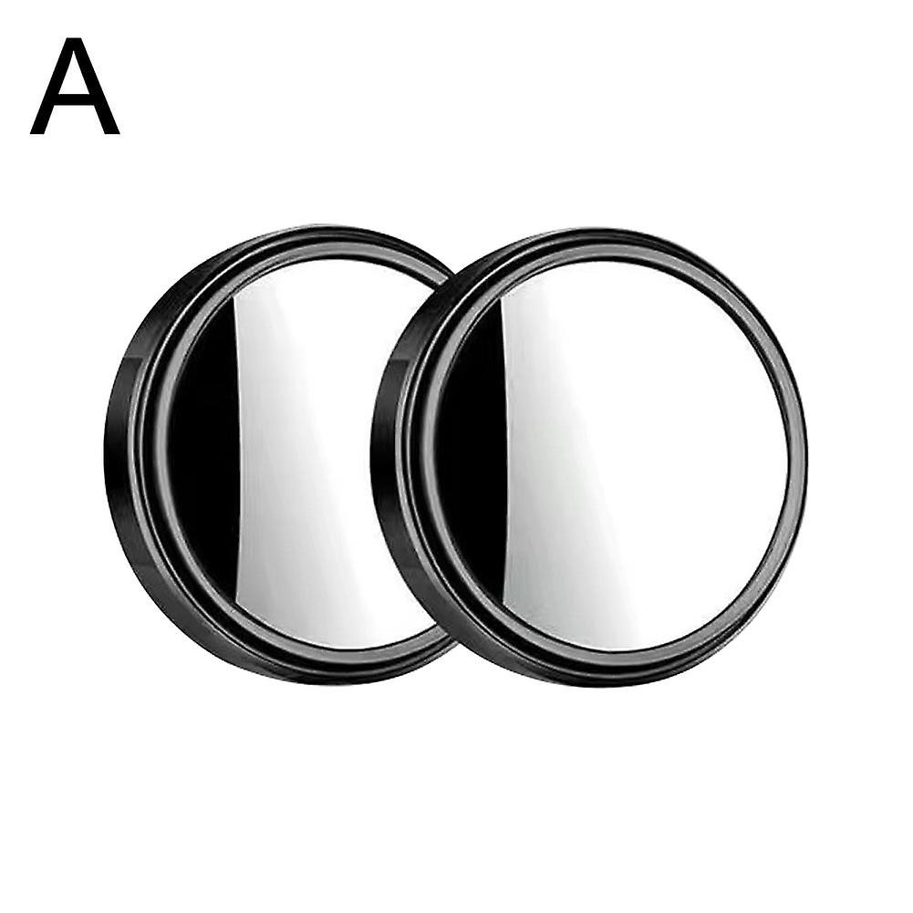 2Pcs Blind Spot Mirror Round HD Glass Convex 360° Side Rear View Mirror for Car