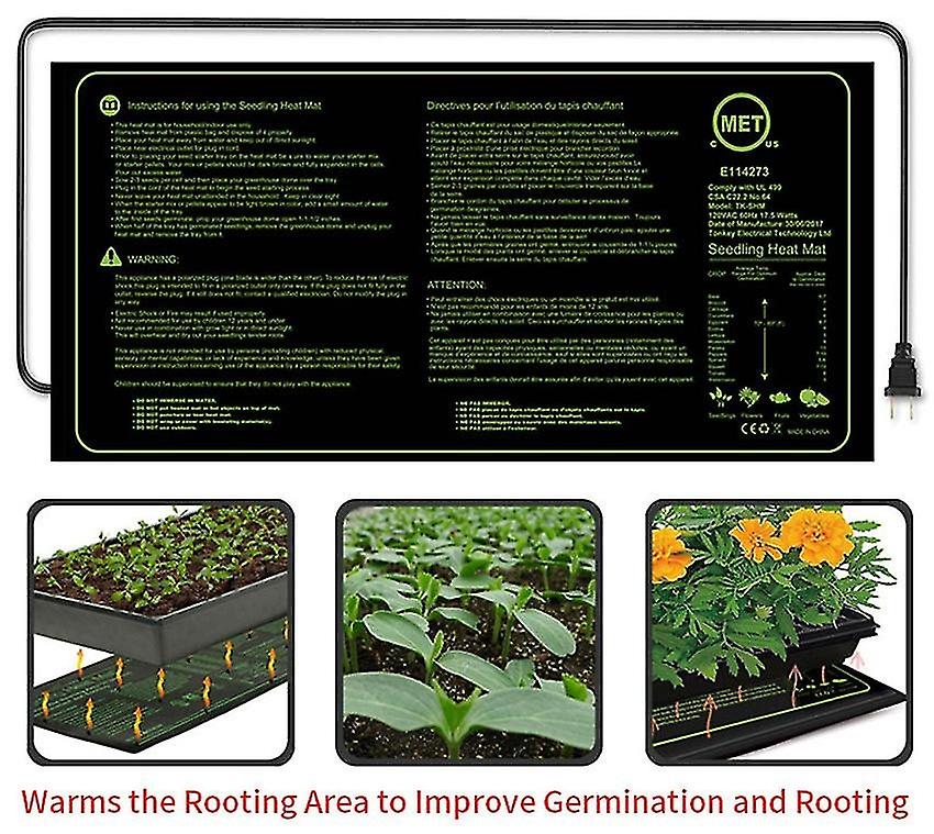 2-Pack Seedling Heating Pads, Waterproof Durable Germination Station Heating Pads, Warm Hydroponic H