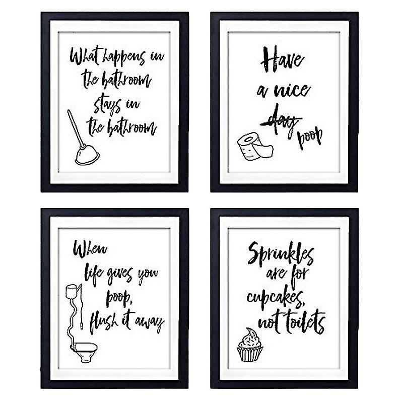4pcs Bathroom Decals