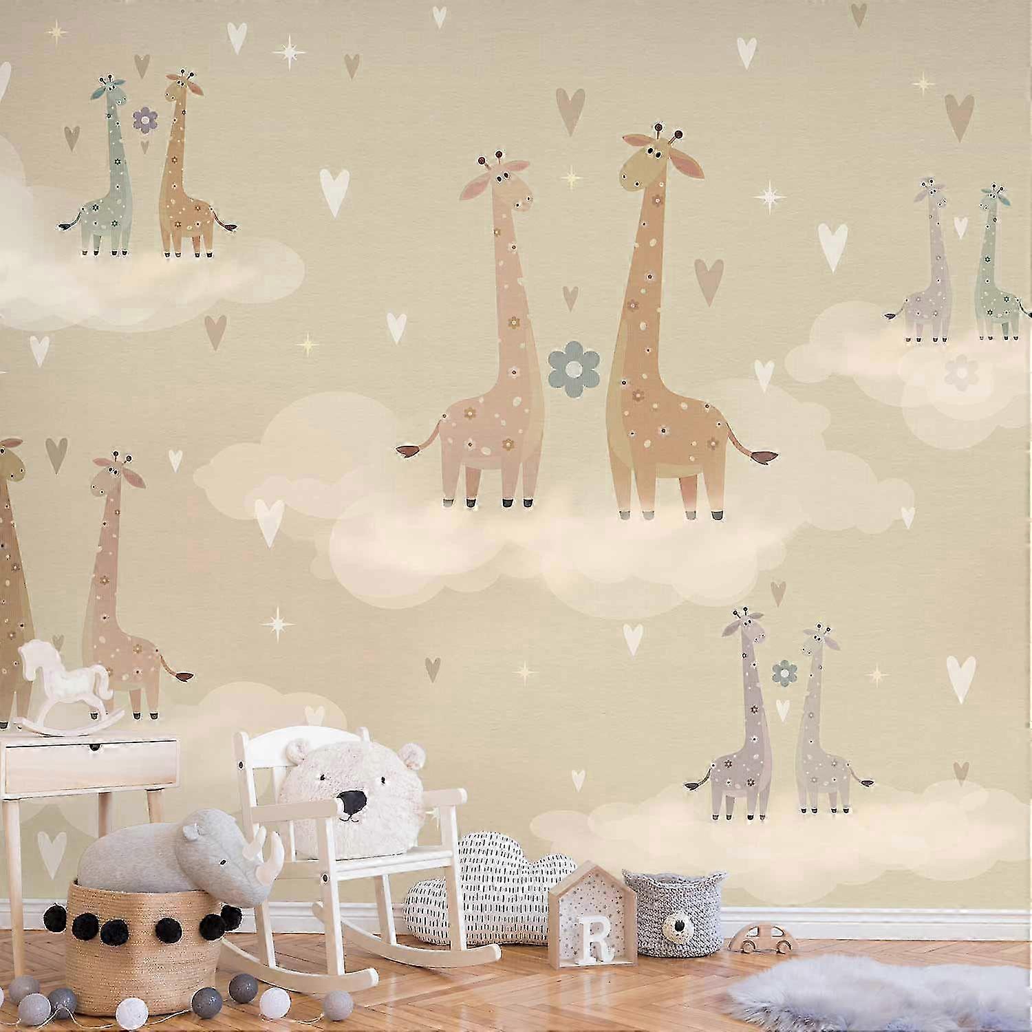 Self-adhesive Wall Mural - Giraffes in Love