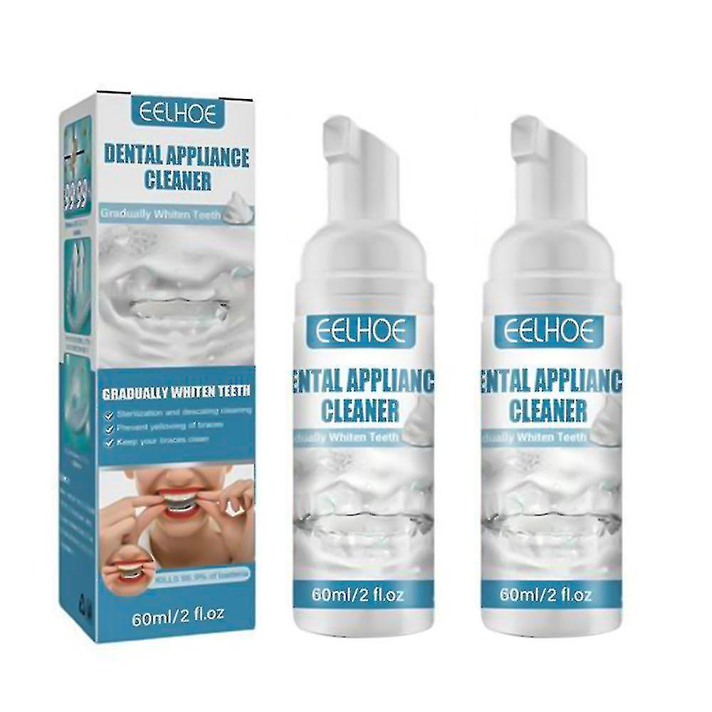 2pcs Zahnspangen Zähne Schaumreiniger