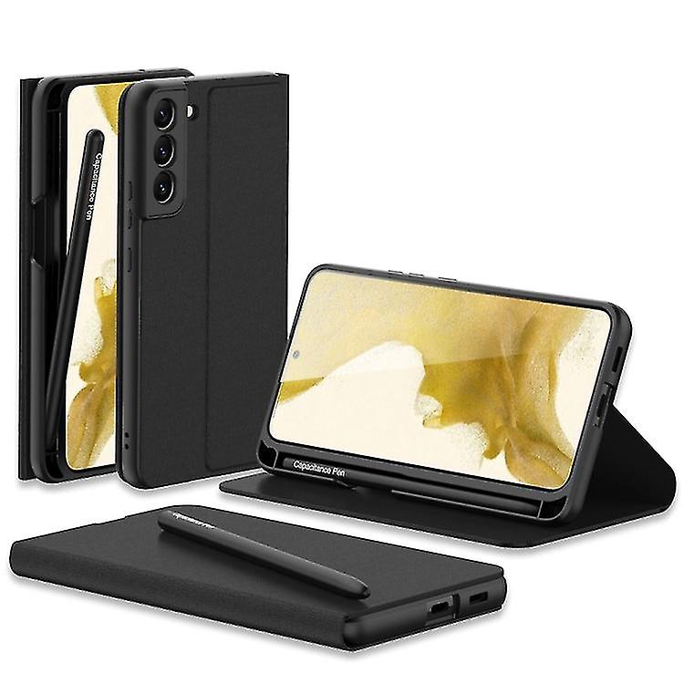 Black For Samsung Galaxy S22 5G Gkk Flip Leather Phone Case With Stylus Pen Black