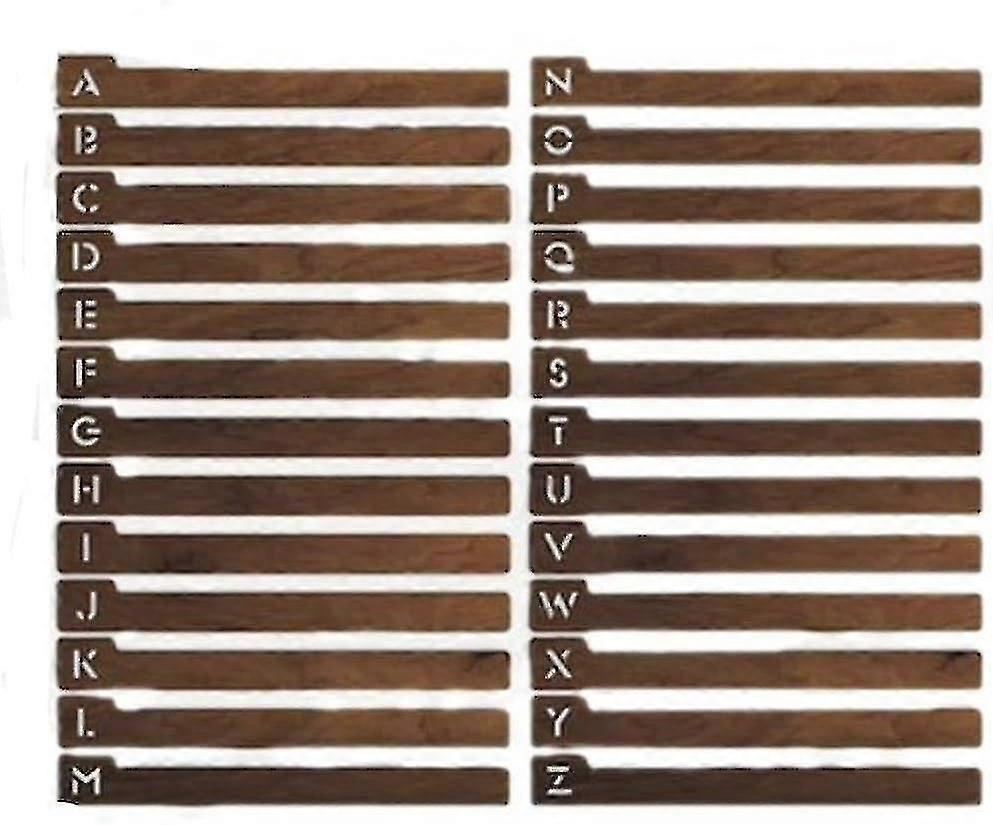 Divisori per dischi in vinile, divisori alfabetici per dischi in vinile, divisori per dischi in vinile con linguette, divisori in legno per dischi