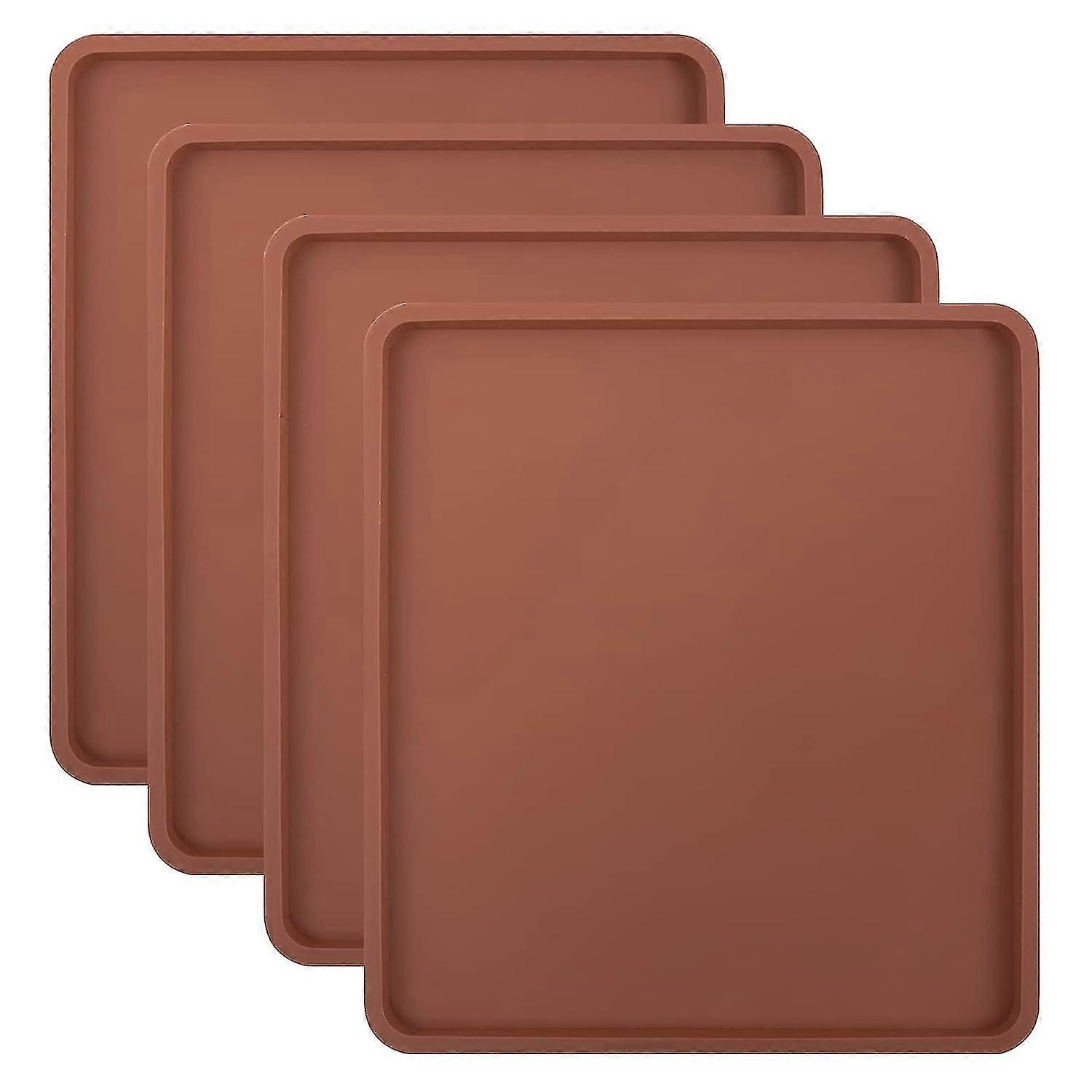 4pcs Silicone Dehydrator Mats With Edge - Silicone Sheets , Nonstick Silicone Tray Liner, High Temp