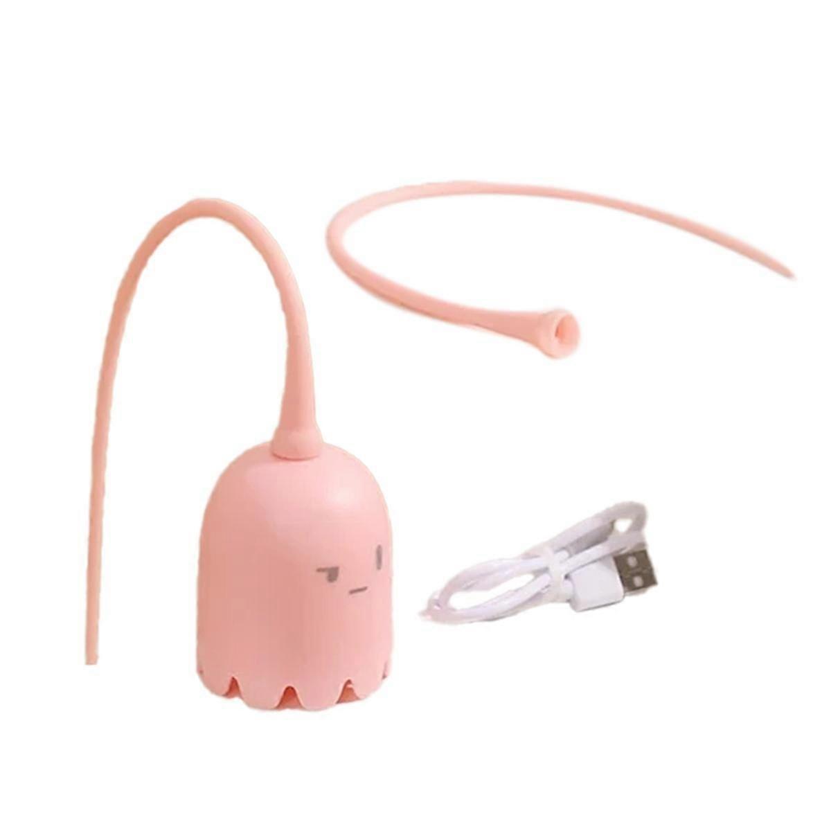 Jouet interactif pour chat USB chat chat en silicone tourne automatiquement la queue de la souris.Kitten Teasing Stick rose