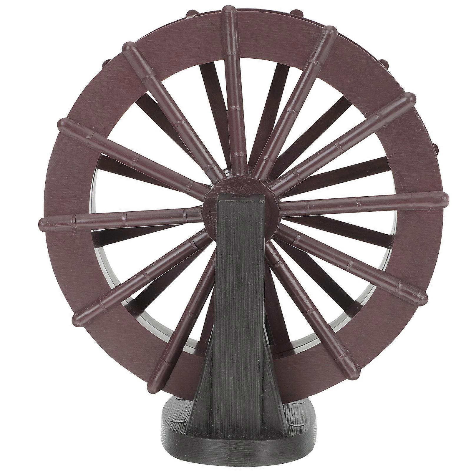 DIY Waterfall Fountain Accessory Water Wheel with Bracket Scene Layout Ornament Random Style