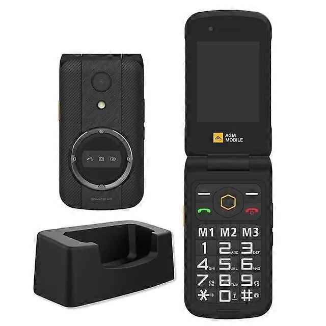 M8 Flip Mobile Phone Unlocked Elderly Feature Phone Sos Quick Call English Russian Keyboard Rugged Cellphone