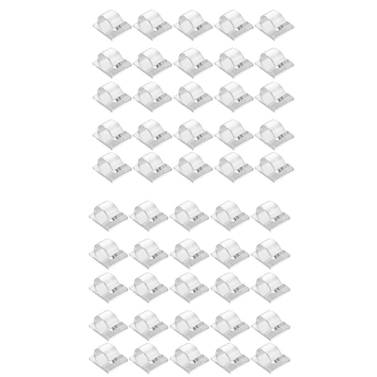 Hooks for Outdoor String Lights Clips 50 Pack Clips Clear Light Hook with 50 Waterproof Adhesive Backing for Lamp