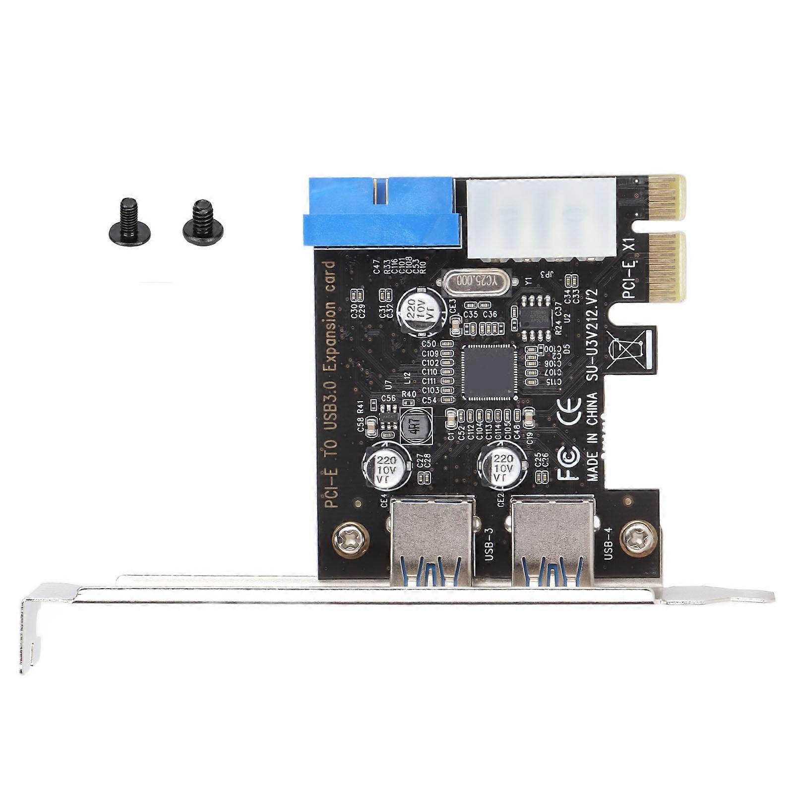 USB3.0 Expansion Card 2 Port 19 Pin 4P PCIE to USB3.0 Expansion Card Controller Card Adapter