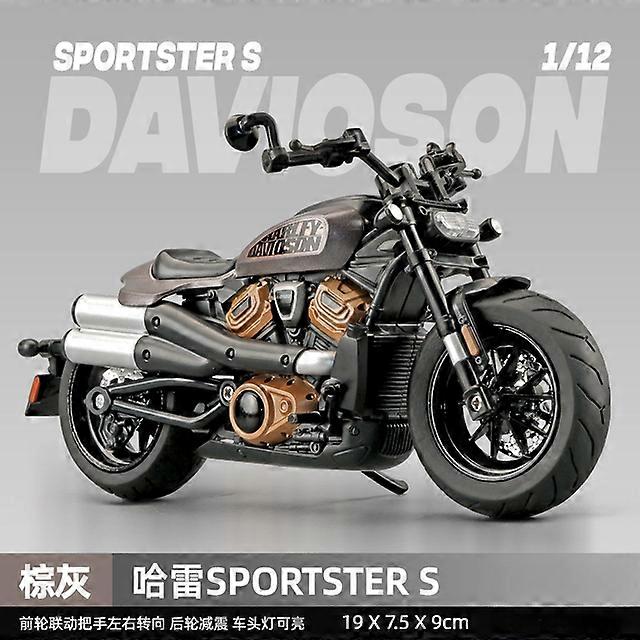 1:12 Harley SPORTSTER S Μοτοσικλέτα Diecast Metal Alloy Μοντέλο αυτοκίνητο Sound Light Collection Παιδικά δώρα παιχνιδιών