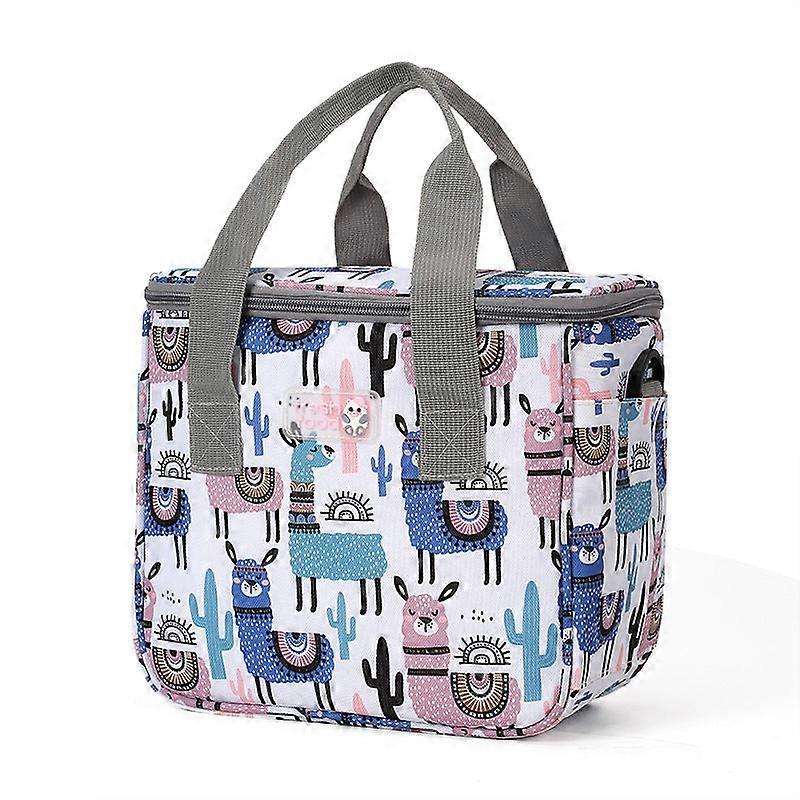 Practical Portable Lunch Bag Oxford Cloth Waterproof Large Capacity Insulation Water Leakage Prevention