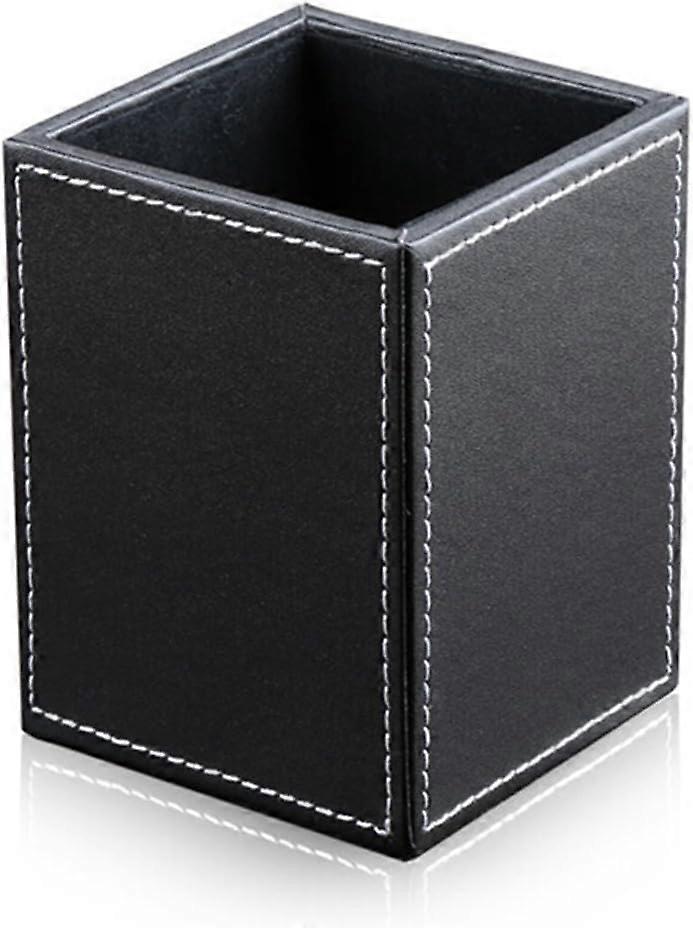 Black Classic Synthetic Leather Pencil Holder