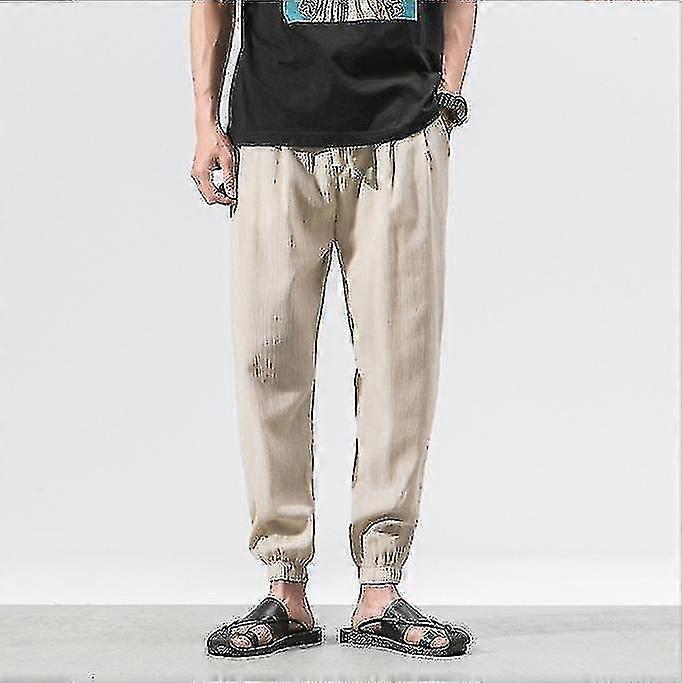 Harem Pants,jishinman Pants,men Linen Drop Crotch Wide Leg Baggy Pants