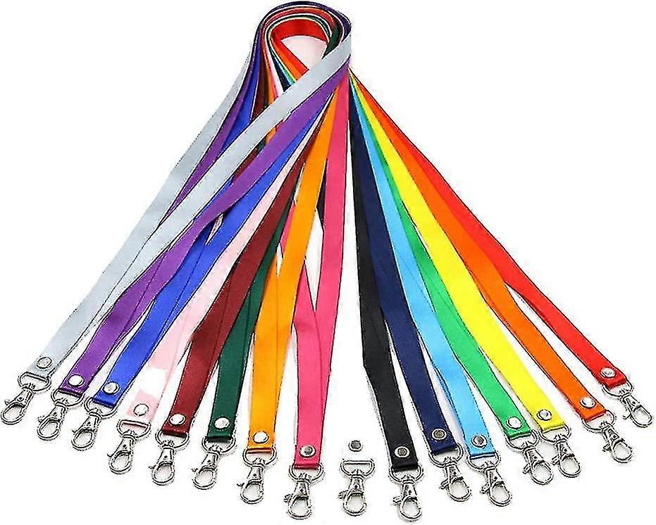 5 X Neck Lanyard For Id Card Id Badge Key Lanyard With Lobster Clasp Random Color