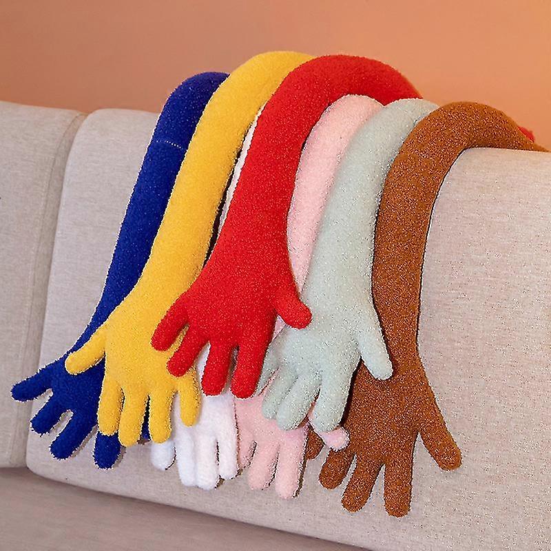 Fun Palm Pillow Creative Personality Quirky Scandinavian Multi-coloured Palm Hug Pillow Long Sofa Pillow