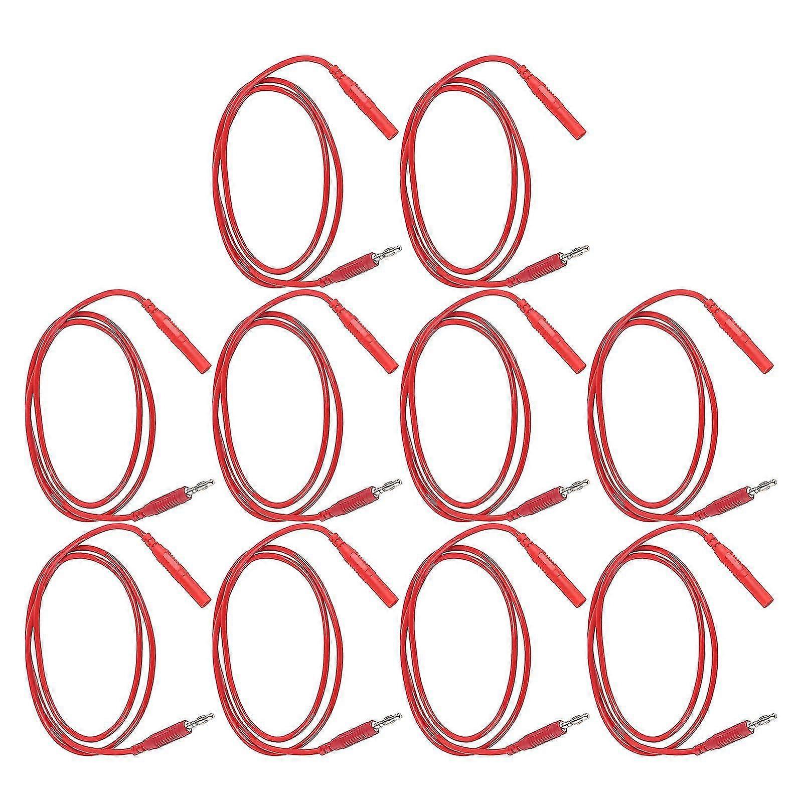 4mm Red Banana Plug Test Leads Set for Electrical Testing in Auto Parts and Multimeters