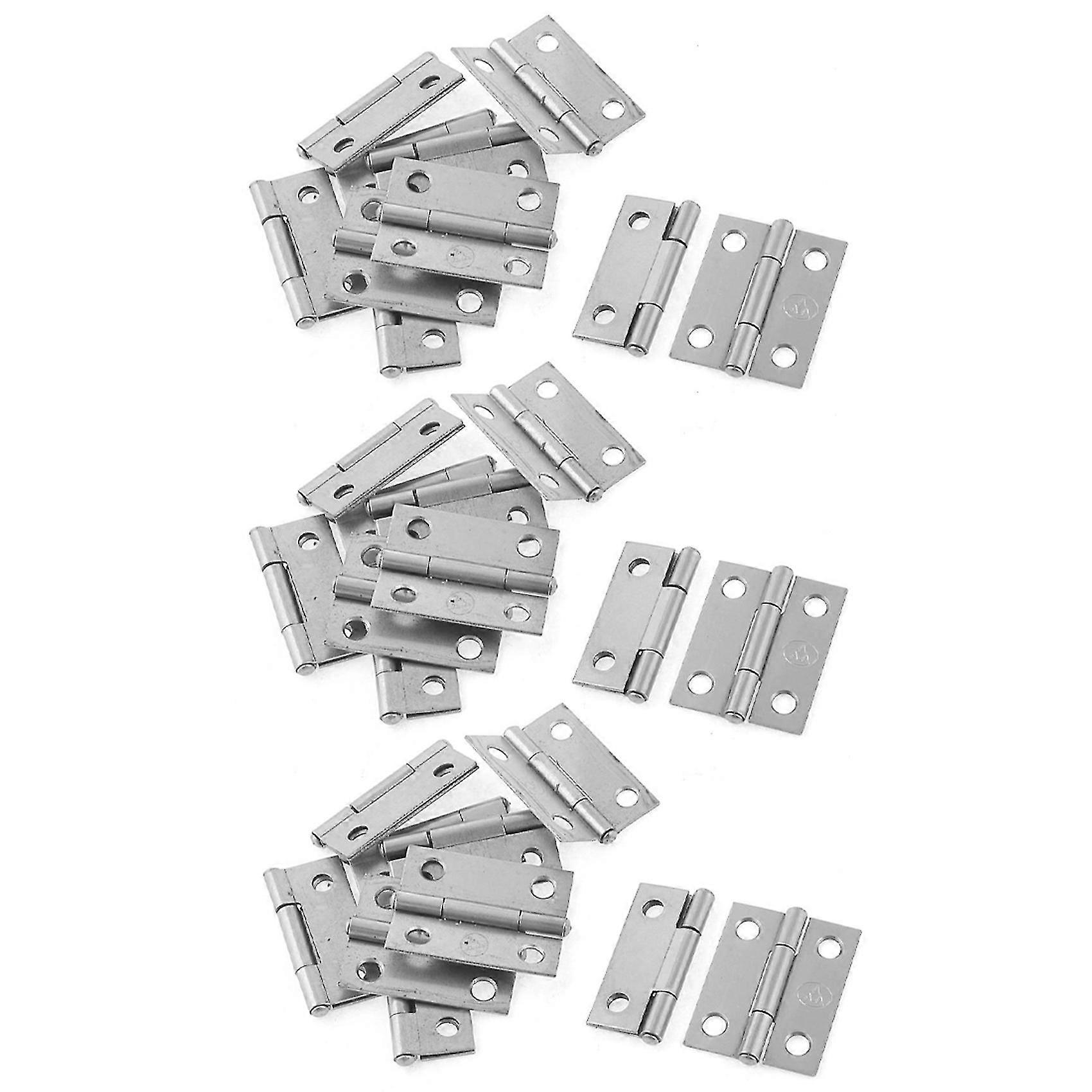 Rectangle Folding Closet Cabinet Door Hinge Hardware 1.5 Inch 30 Pcs