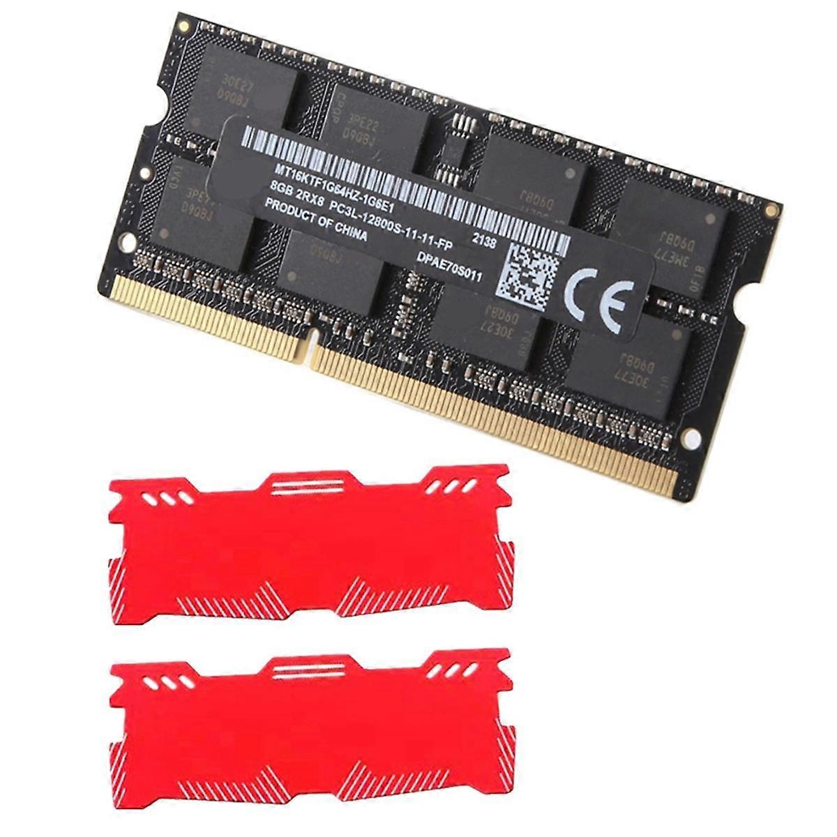 For MT 8GB DDR3 Laptop Ram Memory+Cooling Vest 1600Mhz PC3-12800 204 Pins 1.35V SODIMM for Laptop M