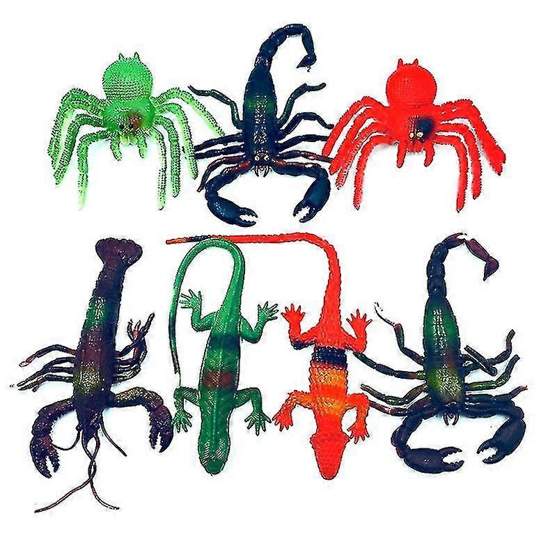 12 جهاز كمبيوتر شخصى كوسبلاي الدعائم صعبة لعبة بلاستيكية الحشرات الاصطناعية الدعائم العنكبوت السحلية العقرب العنكبوت جراد البحر لعبة لمهرجان عيد الهالوين حزب مخيف ليلة (مي