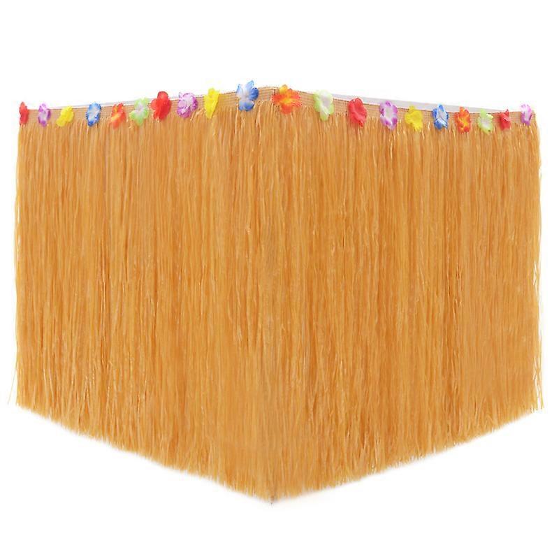 Hawaiian Grass Table Skirts 9' x 29.5' for Tropical Party Themes (Pack of 2)