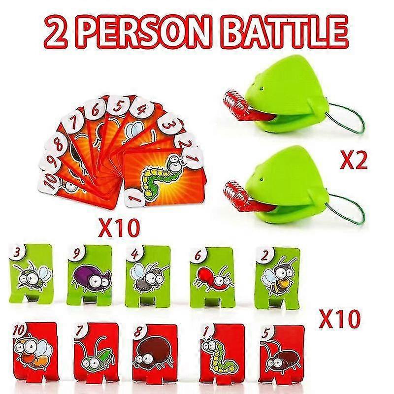 Frog Lizard Mask Wagging Tongue Lick Cards Board Games For Children Family Party Toys Antistress Funny Desktop Puzzle Game Toys Tw