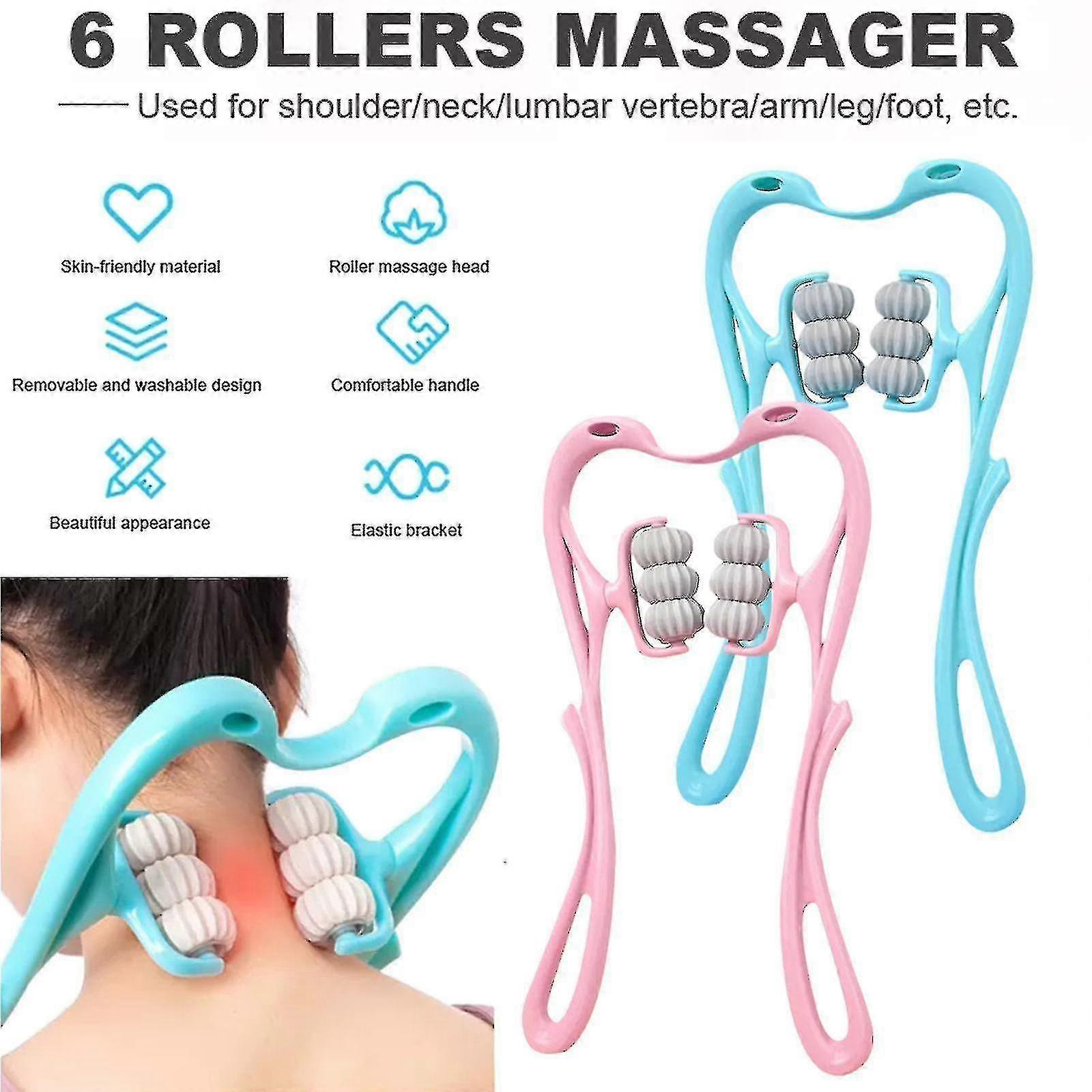 Neck Massager Roller Colorful Plastic Shoulder Trigger Point Therapy Relaxation