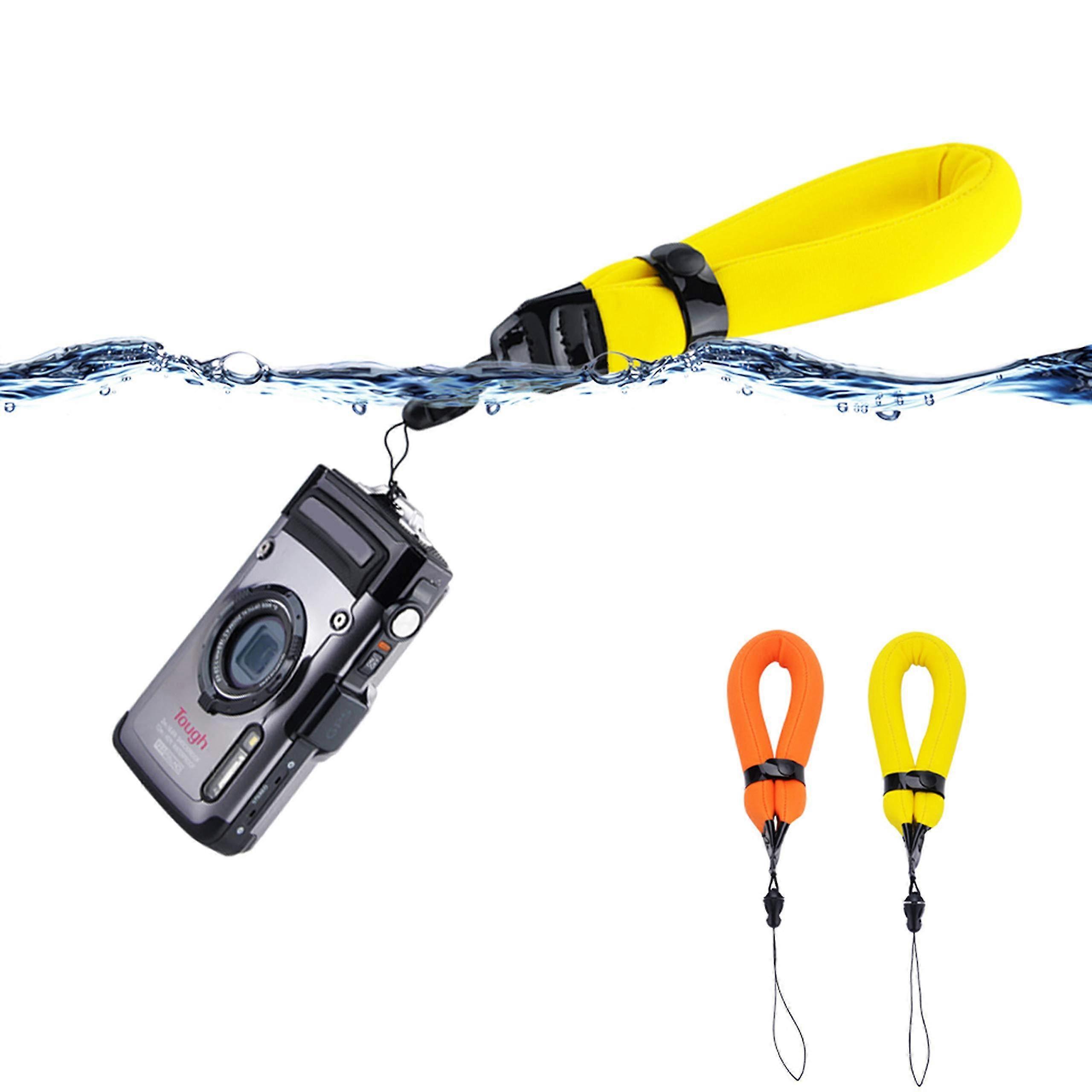 Camera Floating Wrist Strap for Olympus TG-6 TG-5 TG-4,Canon D30 D20, Nikon W300 W150 W100, Gopro HERO 11 10 9 8 & Mobile Phone(Orange&Yellow)-Yvan