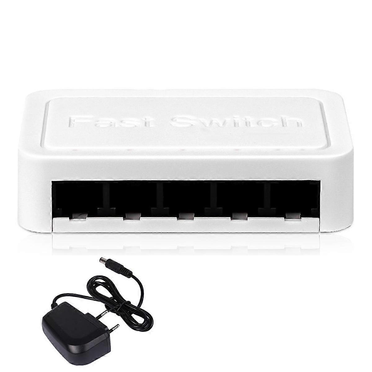 1000Mbps Mini Gigabit Network Switch 5-Port Ethernet Switch Internet Splitter Plug and Play RJ45 Hu