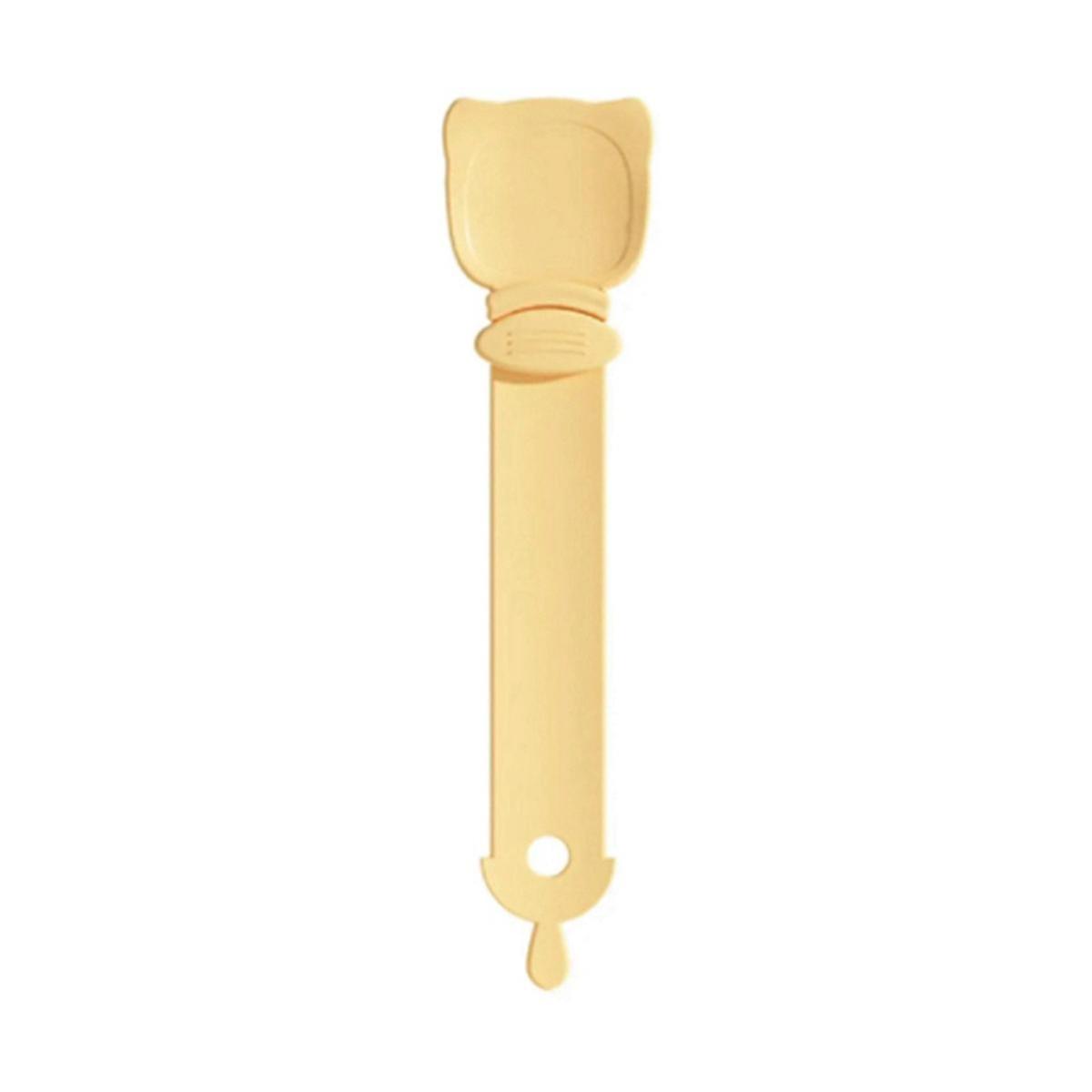 Pet Feeder Spoon Cat Snack Liquid Food Squeeze Tools Multifunctional Cat Feeding Spoon Orange