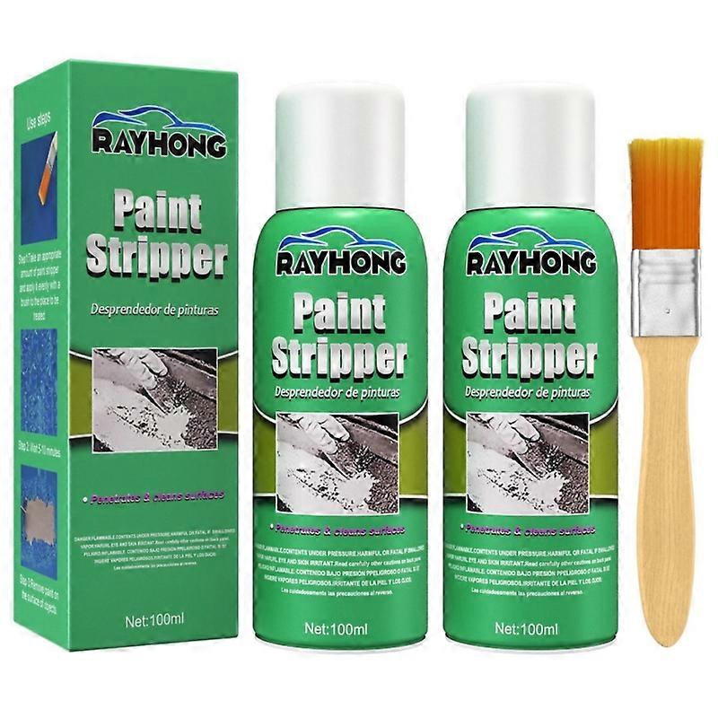 2Pcs 100ML Car Paint Remover Metal Surface Paint Stripper High Efficiency Car Hub Scratch Free Cleaning Paint Remover Stripping