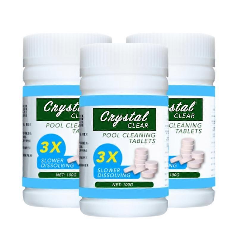 3Pcs 100g αναβράζον εργαλείο καθαρισμού ενυδρείων χαπιών χαπιών χλωρίου πισινών 100g