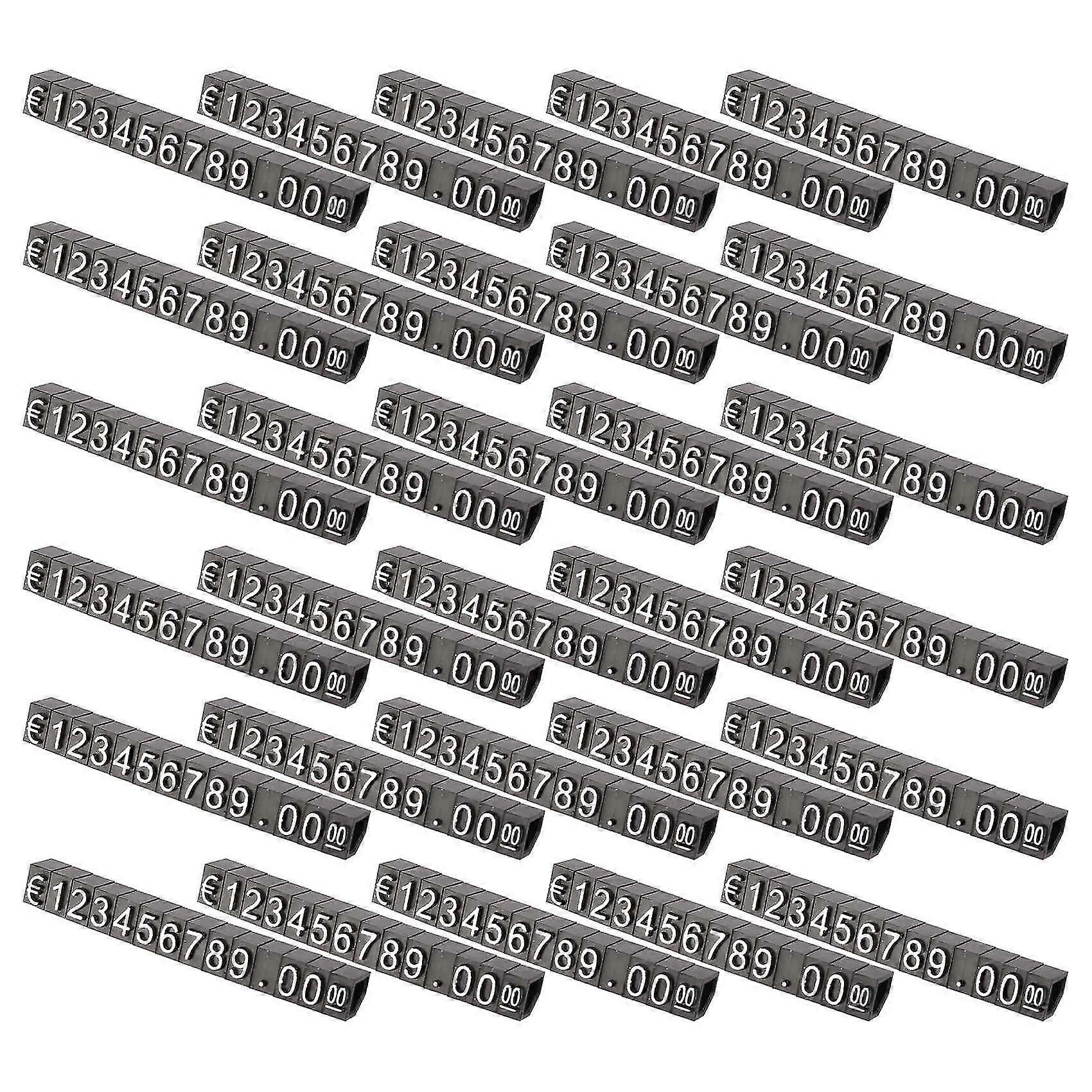 30sets Plastic Cubes Price Display Tags Adjustable Number Stand Frame Label Shop