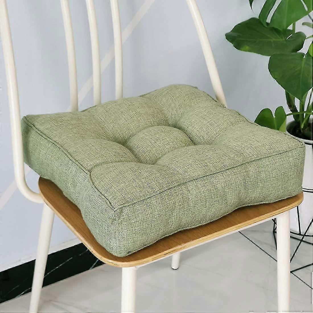 Heavy Chair Seat Cushion, Dining Room Upholstery, Indoor Outdoor Garden Chair Cushion, Home Office (50 X 50cm, Cyan)