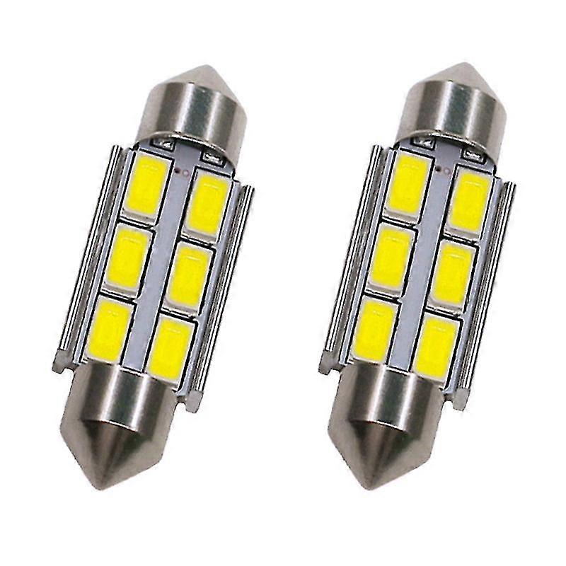 4x Led 5630 Smd Led Bulb Lamp Dome Festoon C5w Led Dc 12v White Car