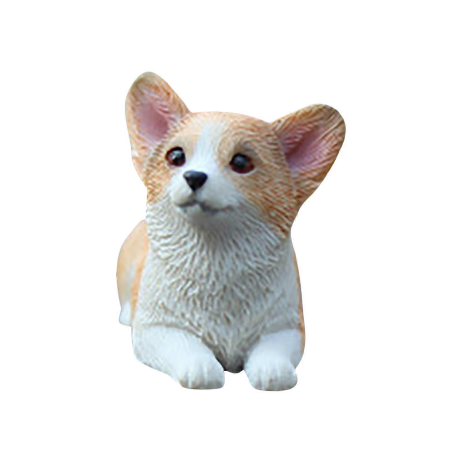 Mini Corgi Cute  Decoration Simulation Puppy Model Creative Car Decoration