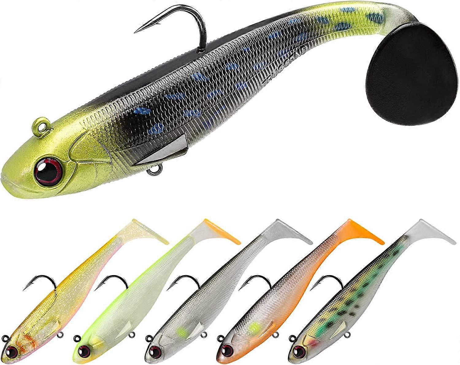Soft Plastic Lures for Bass Lures for Pike Pre-Assembled Ultra Sharp BKK/VMC Hooks Artificial Lures Salt and Fresh Water Tackle