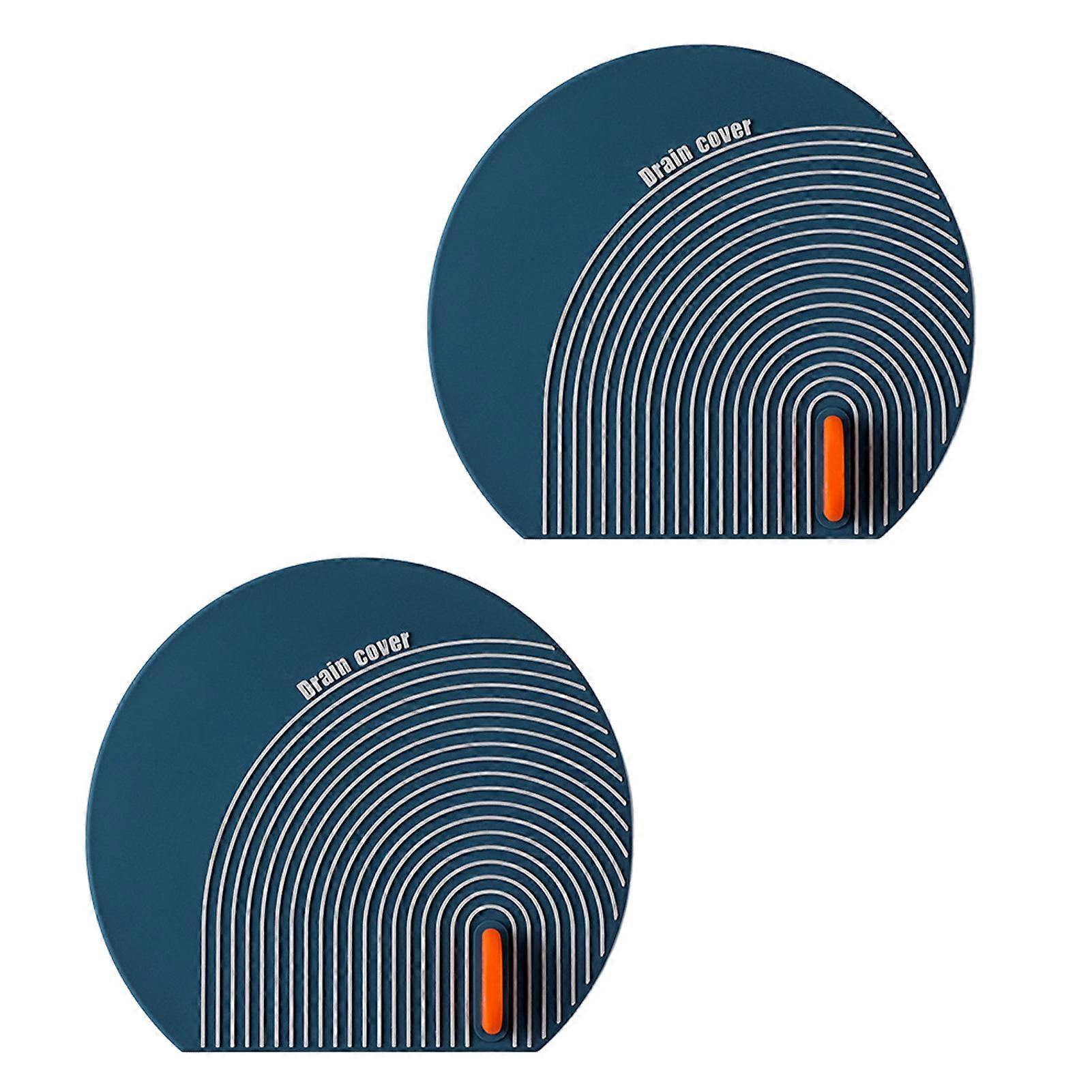 2Pcs Floor Drain Cover Effective Sealing Floor Drain Deodorant Cover with Handle for Home Kitchen Bathroom