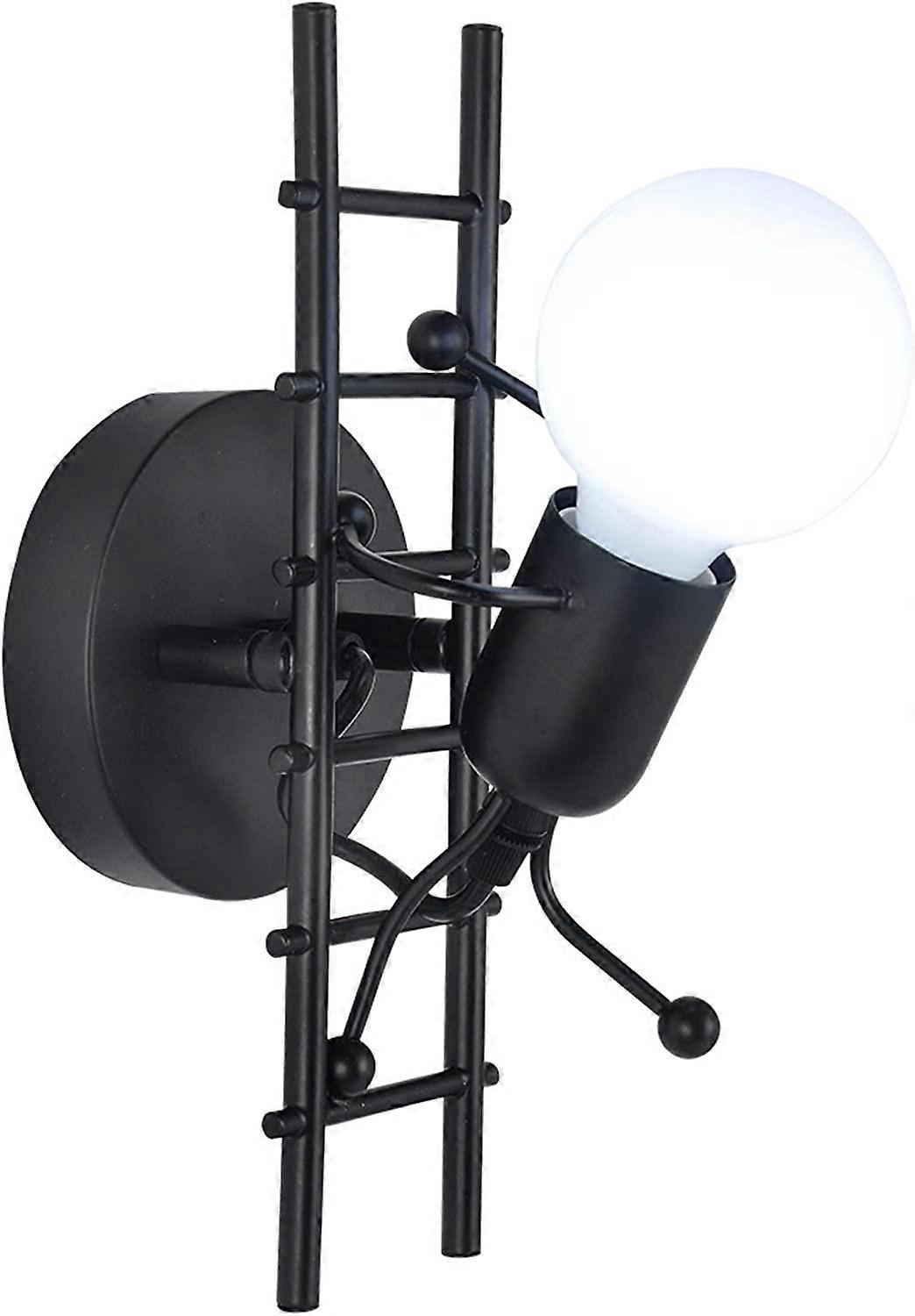 Humanoid Wall Light Indoor E27,220V Bulb Not Included (Black)
