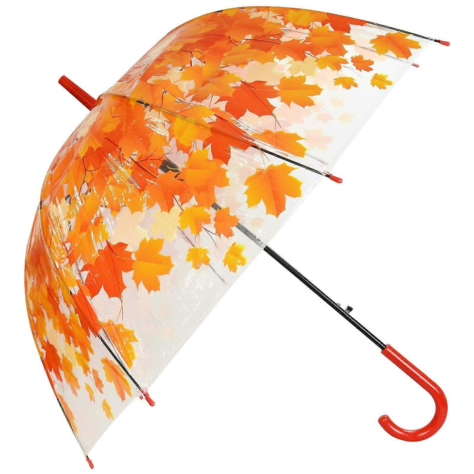 Clear Umbrella,Automatic Windproof-Dome Umbrella(Yellow)