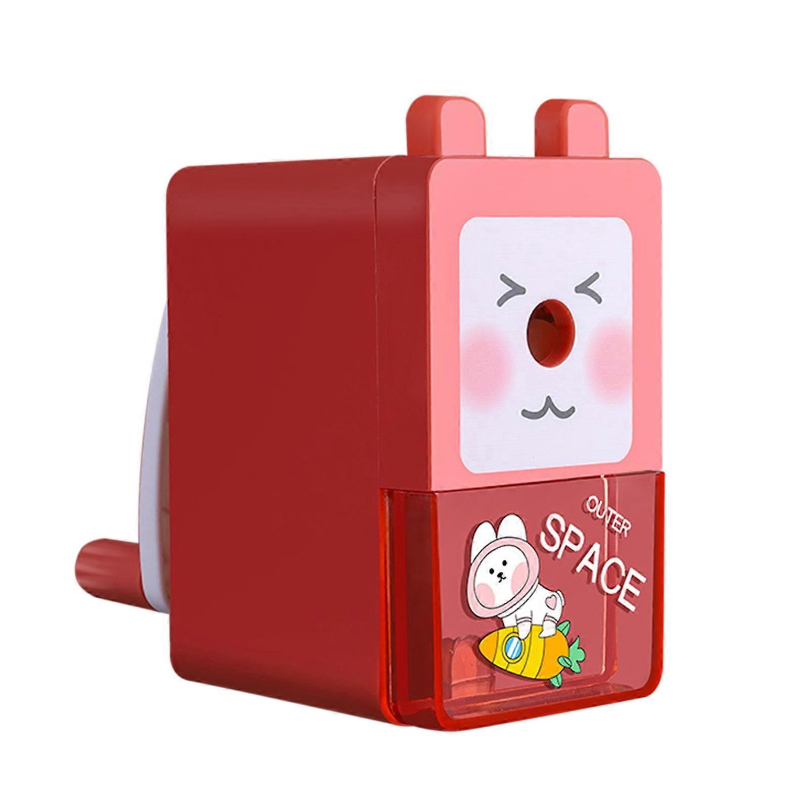 Manual Pencil Sharpener Cartoon Quick Sharpening Cute Rabbit Astronaut Rotary Pencil Cutter Student Supplies KAESI